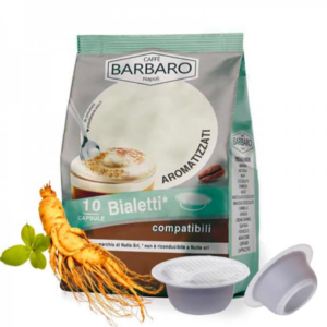 Caffè Barbaro - Caffè al Ginseng - 10 capsule sistema Bialetti