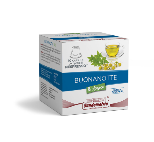 Sandemetrio - Buonanotte Tisana Biologica - 10 capsule Nespresso