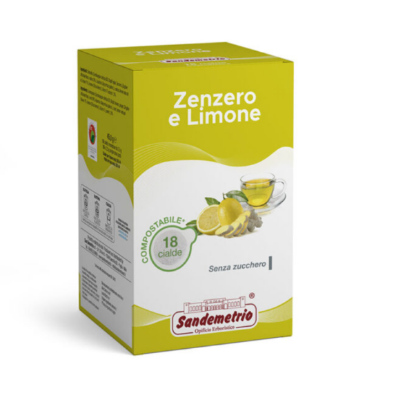 Sandemetrio - Zenzero e Limone Tisana Biologica - 18 cialde E.S.E.